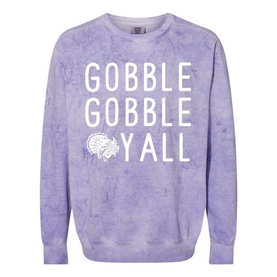 Gobble Gobble Yall Colorblast Crewneck Sweatshirt