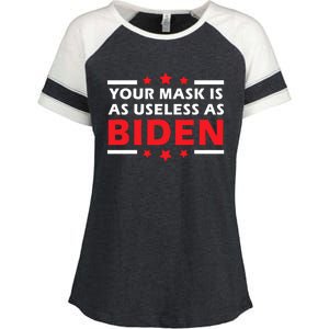 Great Gift Your Mask Is As Useless As Joe Biden Sucks Enza Ladies Jersey Colorblock Tee