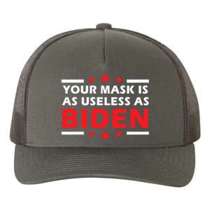 Great Gift Your Mask Is As Useless As Joe Biden Sucks Yupoong Adult 5-Panel Trucker Hat