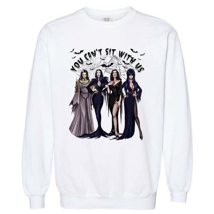 Ghoul Gang You CanT Sit With Us Goth Graphic Halloween Garment-Dyed Sweatshirt