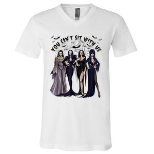 Ghoul Gang You CanT Sit With Us Goth Graphic Halloween V-Neck T-Shirt