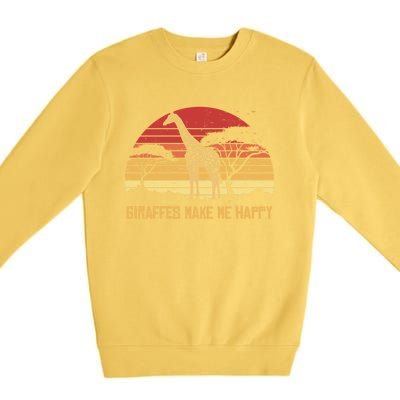 Giraffe Gift Zookeeper Gift Vintage African Sw Gift Premium Crewneck Sweatshirt