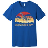 Giraffe Gift Zookeeper Gift Vintage African Sw Gift Premium T-Shirt