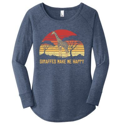 Giraffe Gift Zookeeper Gift Vintage African Sw Gift Women's Perfect Tri Tunic Long Sleeve Shirt