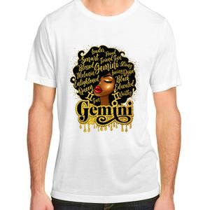 Gemini Girl Zodiac Sign Birthday Queen Afro Black Adult ChromaSoft Performance T-Shirt