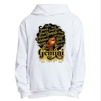 Gemini Girl Zodiac Sign Birthday Queen Afro Black Urban Pullover Hoodie