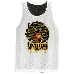 Gemini Girl Zodiac Sign Birthday Queen Afro Black Mesh Reversible Basketball Jersey Tank