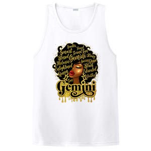 Gemini Girl Zodiac Sign Birthday Queen Afro Black PosiCharge Competitor Tank