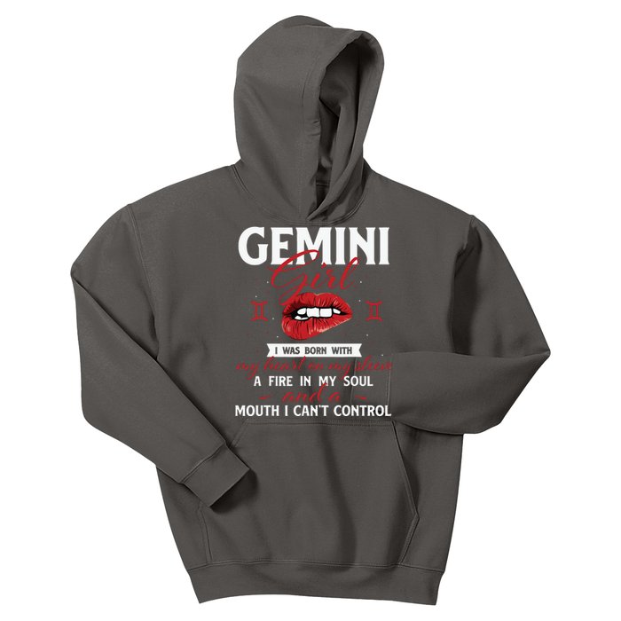 Gemini Girl Zodiac Sign Horoscope Lover Astrology Kids Hoodie