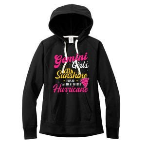 Gemini Girl Zodiac Sign Horoscope Astrology Lover Women's Fleece Hoodie