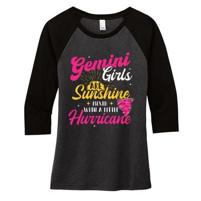 Gemini Girl Zodiac Sign Horoscope Astrology Lover Women's Tri-Blend 3/4-Sleeve Raglan Shirt