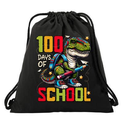 Groovy Happy 100th Day Of School For Teacher Student Drawstring Bag