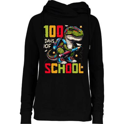 Groovy Happy 100th Day Of School For Teacher Student Womens Funnel Neck Pullover Hood