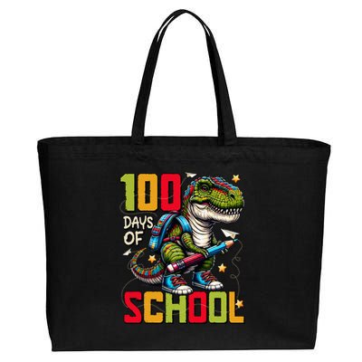 Groovy Happy 100th Day Of School For Teacher Student Cotton Canvas Jumbo Tote