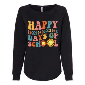 Groovy Happy 100 Days Of School Math Formula Teachers Womens California Wash Sweatshirt