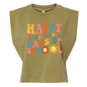 Groovy Happy 100 Days Of School Math Formula Teachers Garment-Dyed Women's Muscle Tee