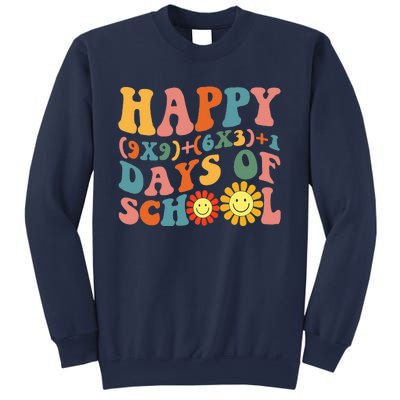 Groovy Happy 100 Days Of School Math Formula Teachers Sweatshirt