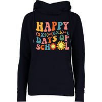 Groovy Happy 100 Days Of School Math Formula Teachers Womens Funnel Neck Pullover Hood