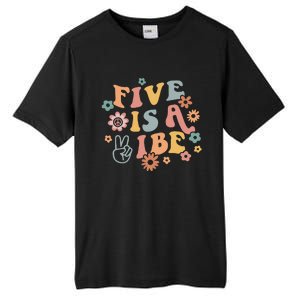 Groovy Hippie 5 Is A Vibe Boy 5th Birthday Party Decoration Tall Fusion ChromaSoft Performance T-Shirt