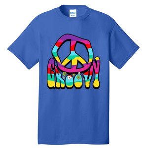 Groovy Hippie 60s 70s Peace Sign Symbol 1970s Flower Power Meaningful Gift Tall T-Shirt