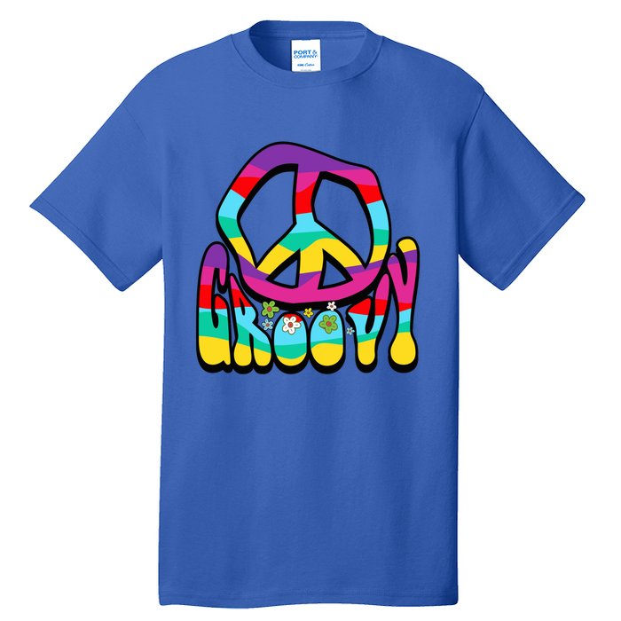 Groovy Hippie 60s 70s Peace Sign Symbol 1970s Flower Power Meaningful Gift Tall T-Shirt