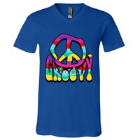 Groovy Hippie 60s 70s Peace Sign Symbol 1970s Flower Power Meaningful Gift V-Neck T-Shirt