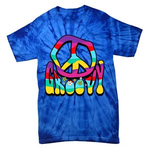 Groovy Hippie 60s 70s Peace Sign Symbol 1970s Flower Power Meaningful Gift Tie-Dye T-Shirt