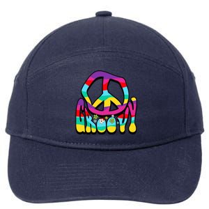 Groovy Hippie 60s 70s Peace Sign Symbol 1970s Flower Power Meaningful Gift 7-Panel Snapback Hat