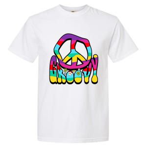 Groovy Hippie 60s 70s Peace Sign Symbol 1970s Flower Power Meaningful Gift Garment-Dyed Heavyweight T-Shirt