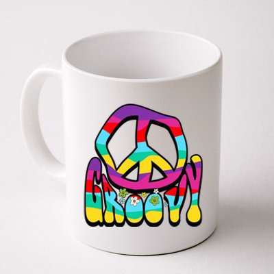 Groovy Hippie 60s 70s Peace Sign Symbol 1970s Flower Power Meaningful Gift Coffee Mug