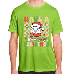 Groovy Have A Llamazing Christmas Llama Santa Ki Adult ChromaSoft Performance T-Shirt