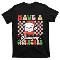 Groovy Have A Llamazing Christmas Llama Santa Ki T-Shirt