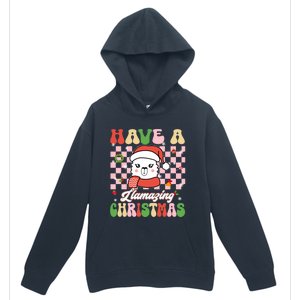 Groovy Have A Llamazing Christmas Llama Santa Ki Urban Pullover Hoodie