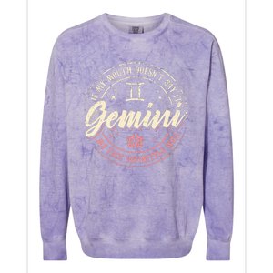 Gemini Horoscope Astrology Birthday Zodiac Sign Women Colorblast Crewneck Sweatshirt