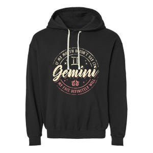 Gemini Horoscope Astrology Birthday Zodiac Sign Women Garment-Dyed Fleece Hoodie