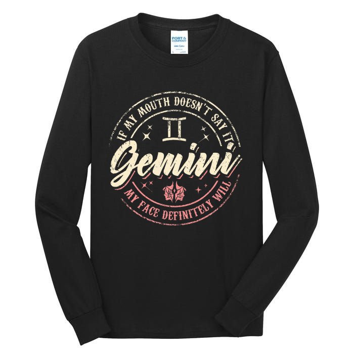 Gemini Horoscope Astrology Birthday Zodiac Sign Women Tall Long Sleeve T-Shirt