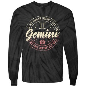 Gemini Horoscope Astrology Birthday Zodiac Sign Women Tie-Dye Long Sleeve Shirt