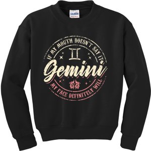 Gemini Horoscope Astrology Birthday Zodiac Sign Women Kids Sweatshirt