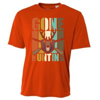 Gone Hunting Animal Deer Hunter Lovers Gift Cooling Performance Crew T-Shirt