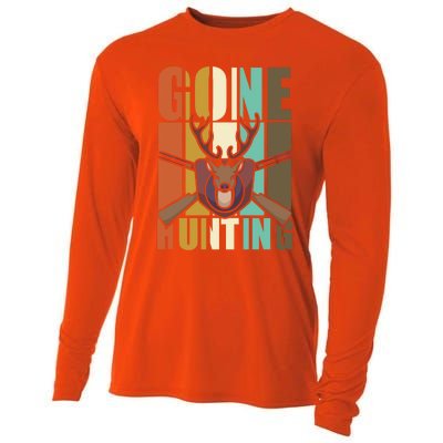 Gone Hunting Animal Deer Hunter Lovers Gift Cooling Performance Long Sleeve Crew