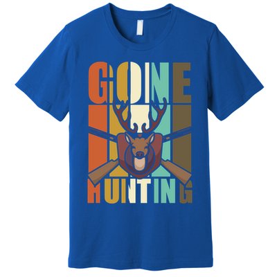 Gone Hunting Animal Deer Hunter Lovers Gift Premium T-Shirt