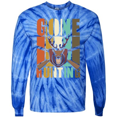 Gone Hunting Animal Deer Hunter Lovers Gift Tie-Dye Long Sleeve Shirt