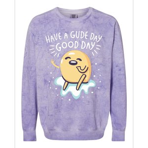 Gudetama Have A Gude Day Good Day Colorblast Crewneck Sweatshirt