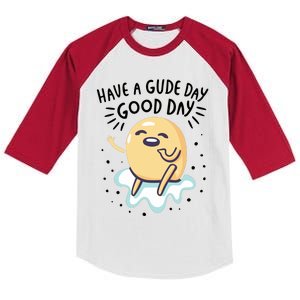 Gudetama Have A Gude Day Good Day Kids Colorblock Raglan Jersey