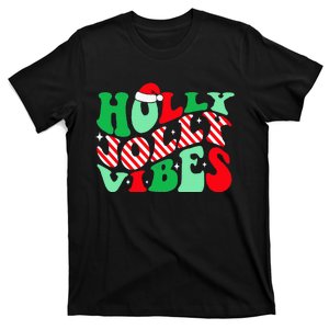 Groovy Have A Holly Xmas Jolly Christmas Santa Hat T-Shirt