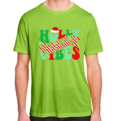 Groovy Have A Holly Xmas Jolly Christmas Santa Hat Adult ChromaSoft Performance T-Shirt