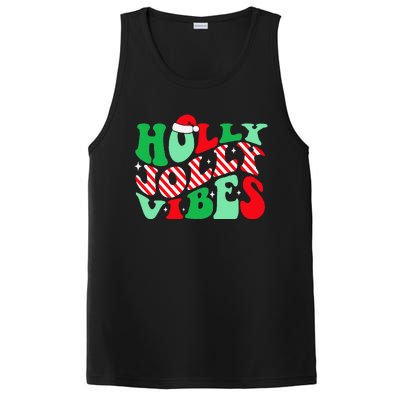 Groovy Have A Holly Xmas Jolly Christmas Santa Hat PosiCharge Competitor Tank