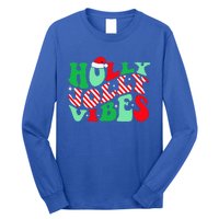 Groovy Have A Holly Xmas Jolly Christmas Santa Hat Long Sleeve Shirt