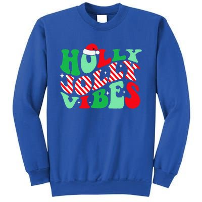 Groovy Have A Holly Xmas Jolly Christmas Santa Hat Sweatshirt