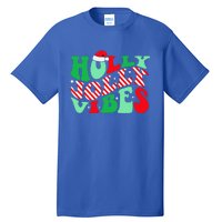 Groovy Have A Holly Xmas Jolly Christmas Santa Hat Tall T-Shirt